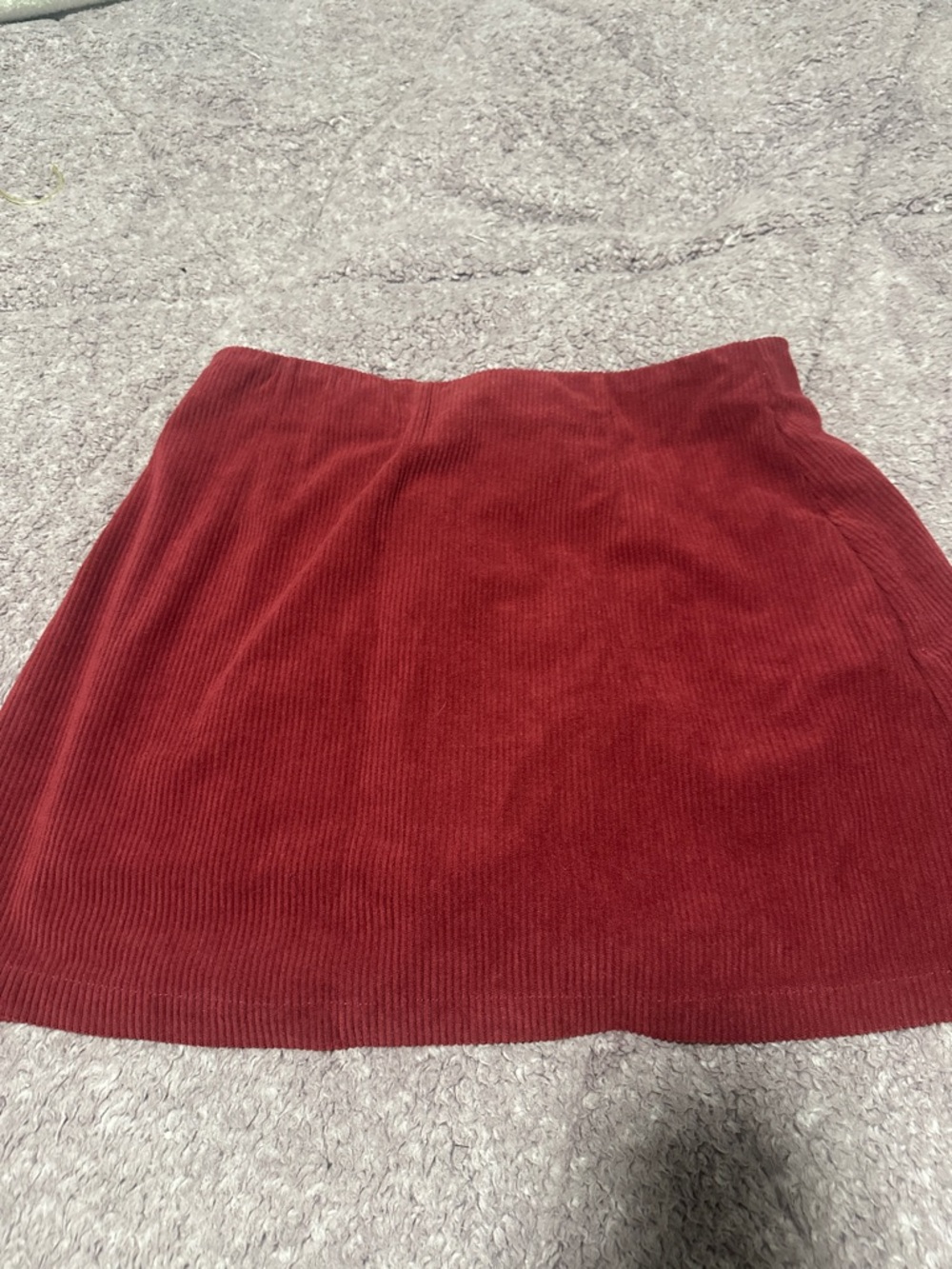 HALARA Corduroy Mini Skirt in Deep Burgundy